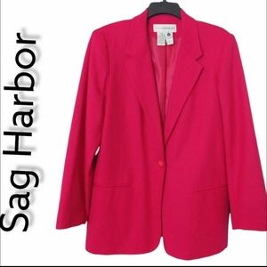 Fushia Pink Woolblend Sag Harbor Blazer sz 10